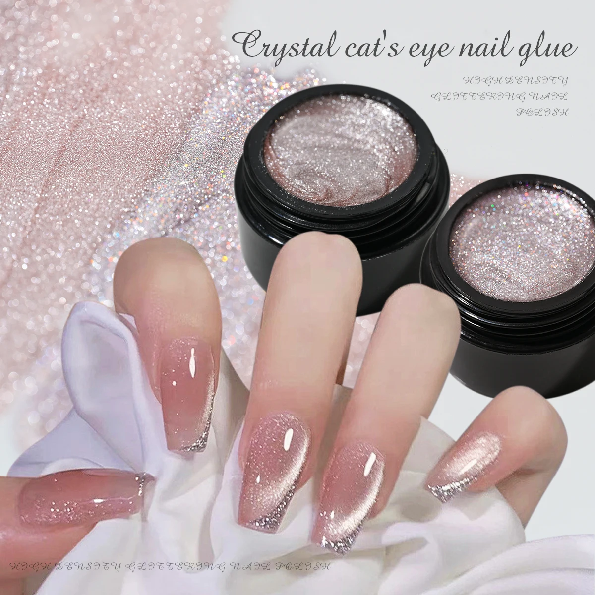 5ml Super-Shiny Crystal Cat Eye Gel per unghie seta e fumo rosso magnetico UV Cat Eye Gel scintillante Gel semipermanente per unghie