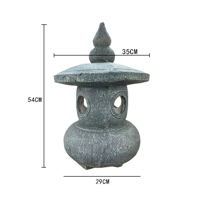 New Chinese Japanese Solar Palace Lights Outdoor Garden Zen Inspired Stone Pagoda Light Courtyard Grassland Landscape Decoration