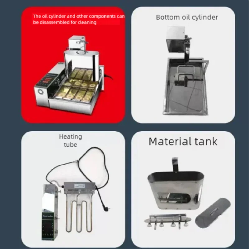 Hot Sale Commercial 4 Row Donut Making Machine Automatic Doughnut Maker Stainless Steel Mini Donuts Maker Machines