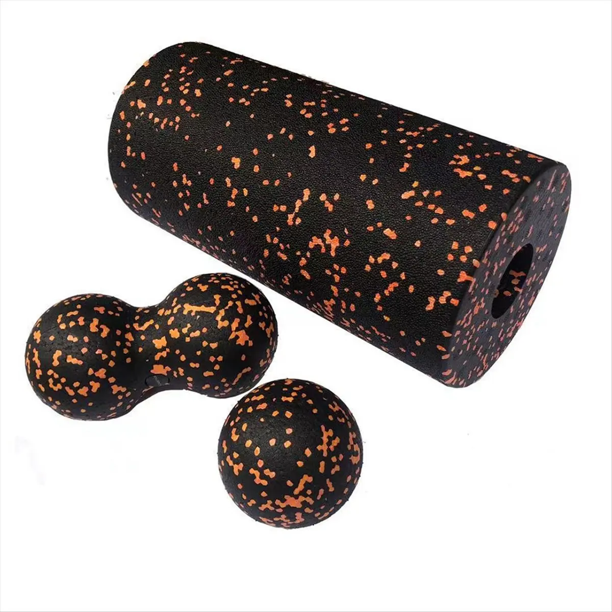 ABYB 3PCS Yoga Roller Massage Peanut Ball Set EPP Fitness Foam Column for Back Pain Deep Tissue Stretching Muscle Relax--D