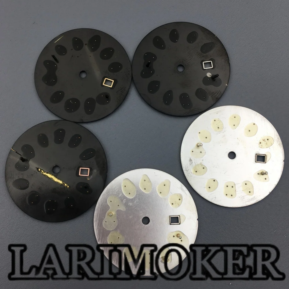 LARIMOKER NH05 Dial 24.5mm Watch Dial Date Green Luminous With Hand Suitable for NH05 NH06 Movement Watch Accessories