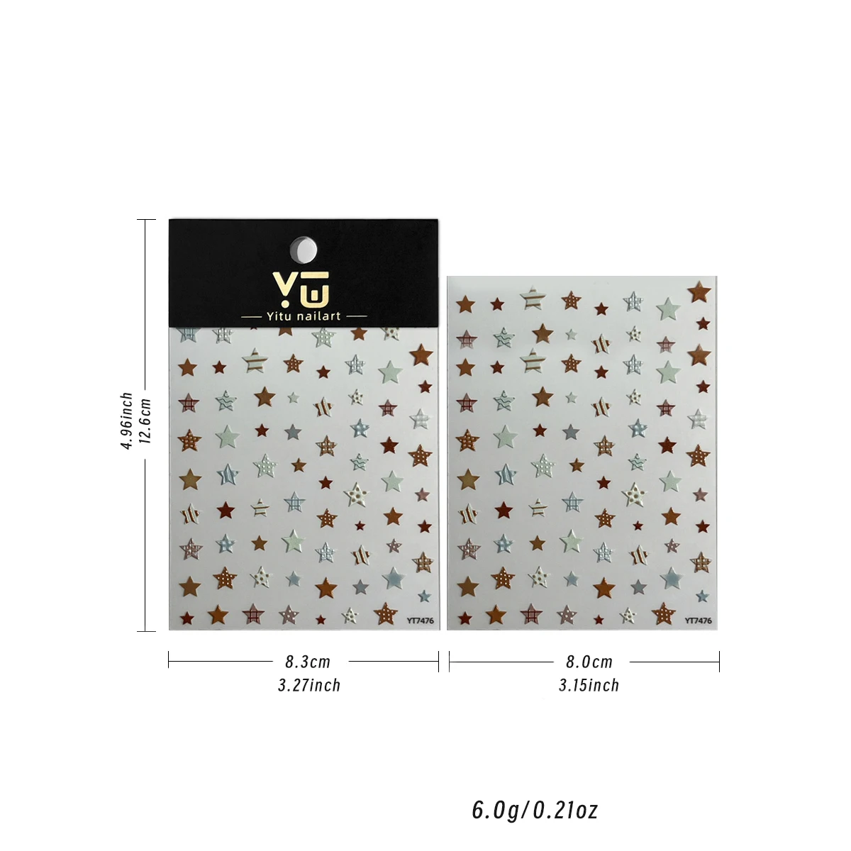 1Pcs 5D Relief Gird Polka Dot Star Nail Stickers Y2K Cookie Five-Pointed Stars Self-Adhesive Nail Decals DIY Nails Decorations 1