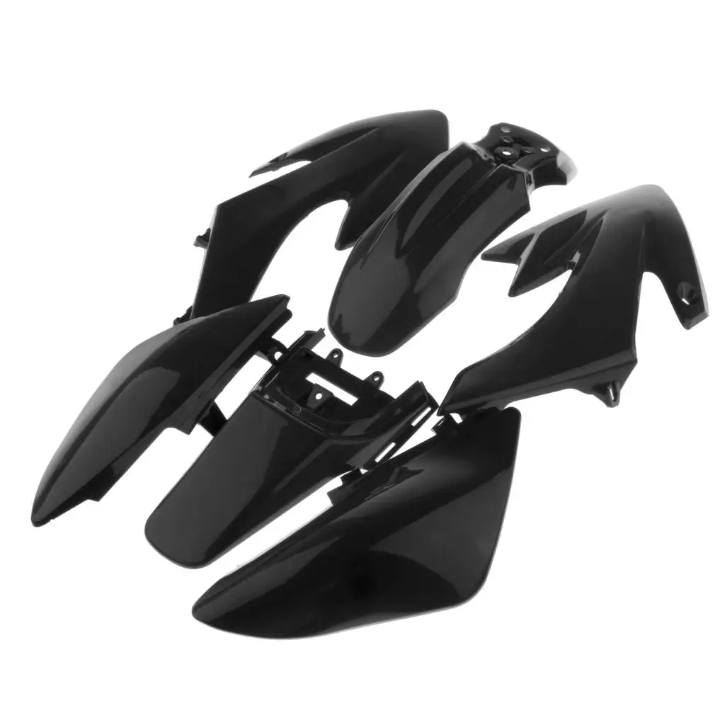 Durable Black Plastic Guard Fairing Fenders 28cm Front Rear Set for Honda CRF70 50cc to 125cc Dirt Bikes