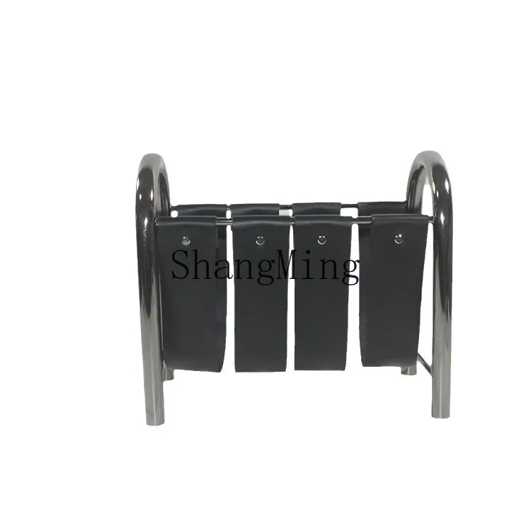 

PYH Modern Light Luxury Metal Leather Magazine Shelf Bookshelf Home Ornament Bookshelf Designer Soft Decoration