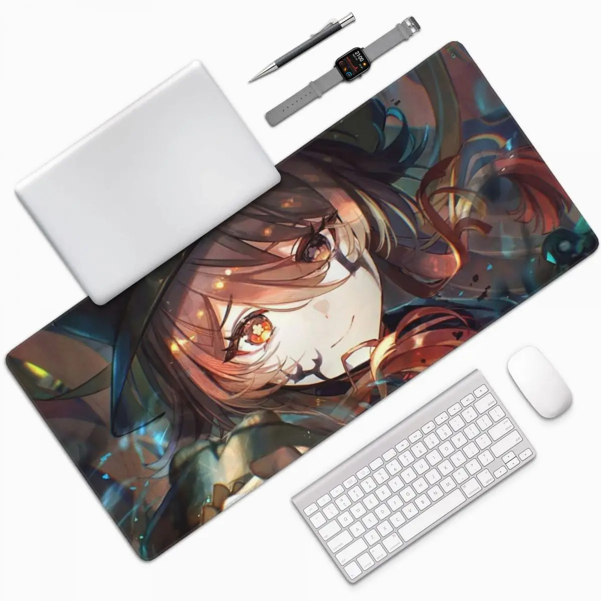 Genshin Impact Hu Tao Game Large Mouse Pad Computer Keyboard Mouse Mat Gamer PC Laptop Desk Mat Office Accessories Table Mats