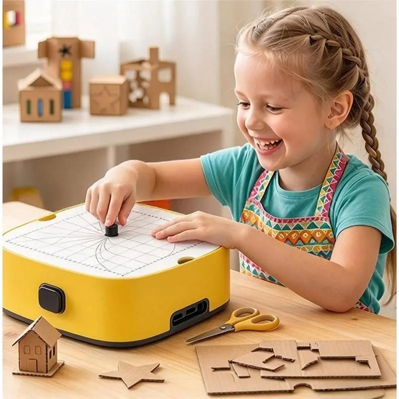 |NEWA25Z| Large Safe Cardboard Cutter Plotter, Kids DIY Tool For 3D Models, Ideal For Boys& Girls For Family Projects US Plug