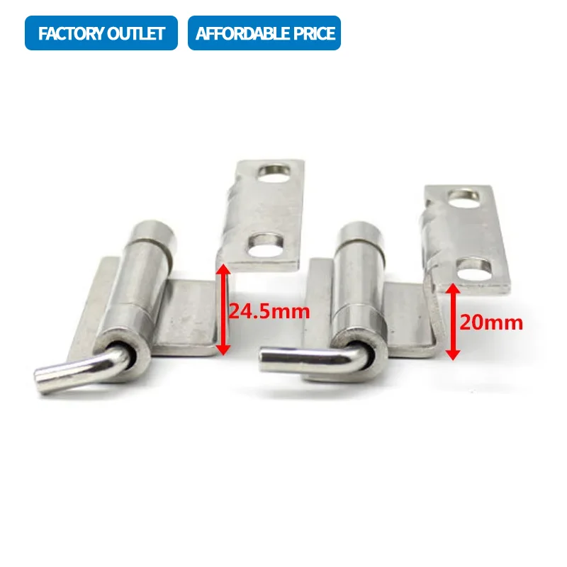 مفصل حديد بزاوية قائمة قابلة للفصل نوع الدبوس منحني مثقوب 304 من الفولاذ المقاوم للصدأ أو لوحة دوارة مخفية من الحديد