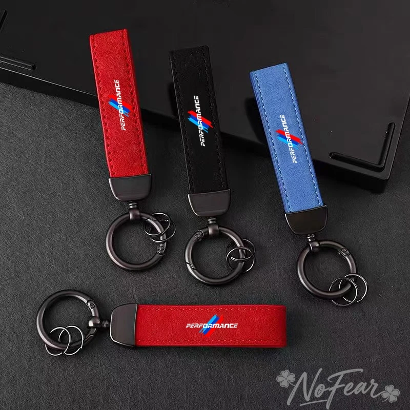 

For BMW Performance X1 X3 X4 X5 E46 E90 F20 E60 E39 F10 M1 M2 M3 M5 M6 E87 Fashion Leather Metal Keychain Car Luxury Keyring