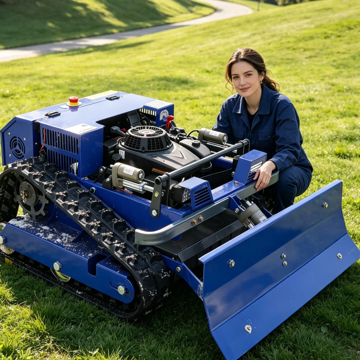 Customized Remote Control Lawn Mower Robot Petrol Flail Mower Multifunctional Lawn Mower For Pasture remote control lawn mowers