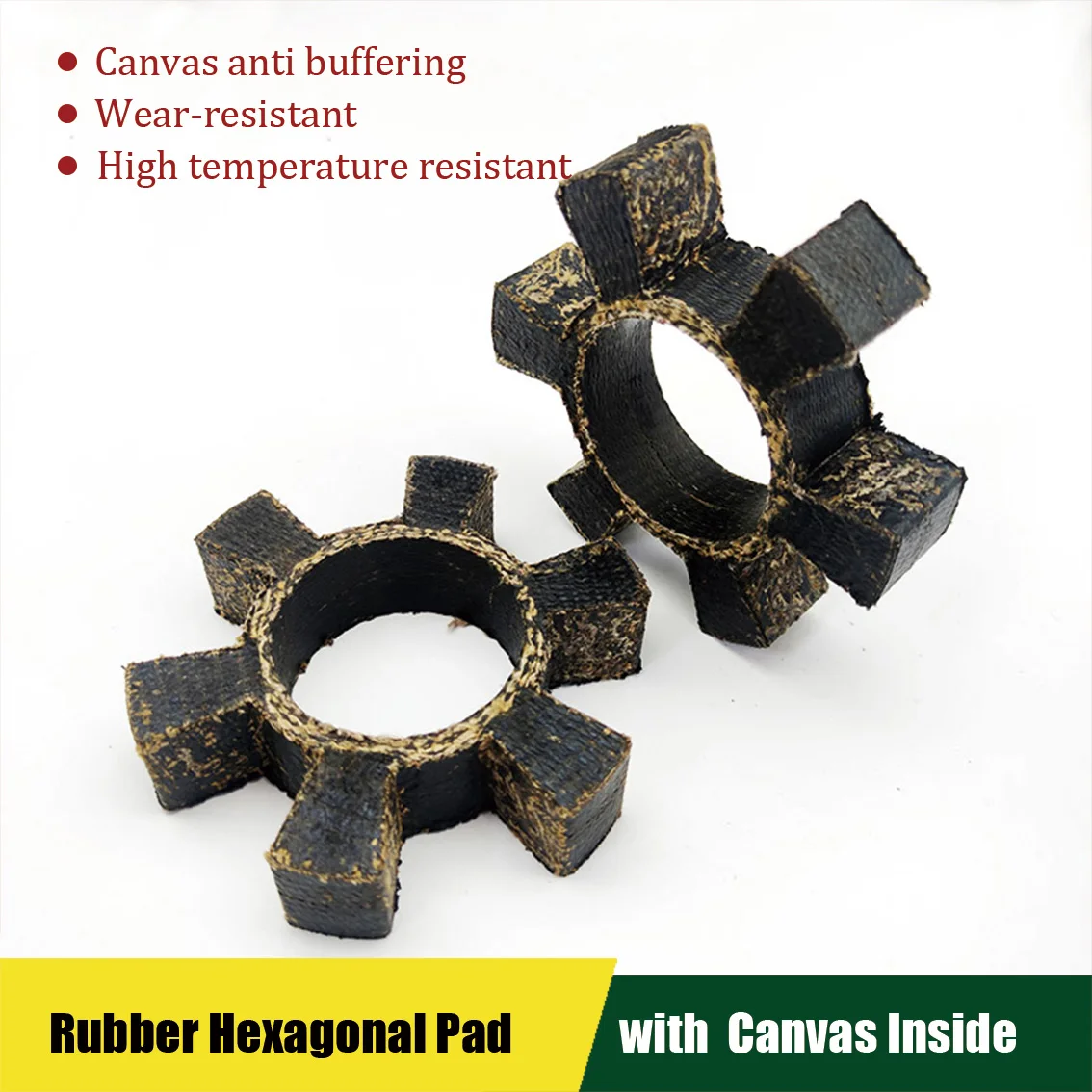 1 pçs almofada de amortecedor de acoplamento de borracha preta em forma de t flor de ameixa hexagonal bomba de água almofada de roda de borracha bloco elástico t65-t170