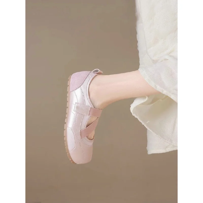 أحذية ماري جين النسائية الجديدة لعام 2025 - أحذية باليه مسطحة بحزام متقاطع ونعل ناعم أحذية كاجوال مريحة للربيع/الخريف أحذية مسطحة لطيفة #5