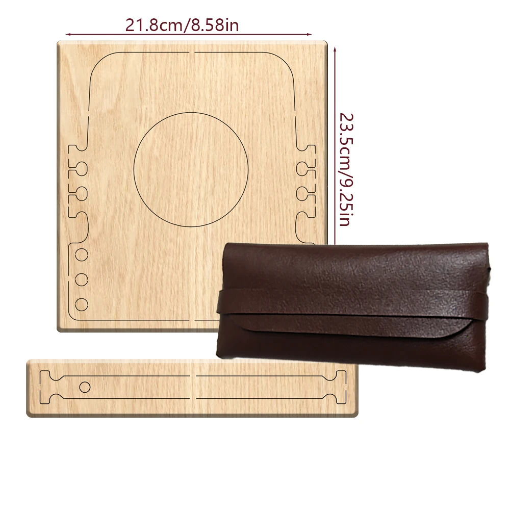 

Glasses bag cutting mold, DIY handmade production, wooden leather cutting mold, exclusive tool for leather craft enthusiasts