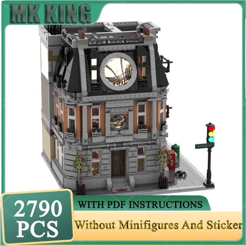 

Строительные блоки Moc, модульная модель Sanctum Sanctorum, технологические кирпичи, сделай сам, вид на город, зазор на улицу, сборка игрушек, подарки