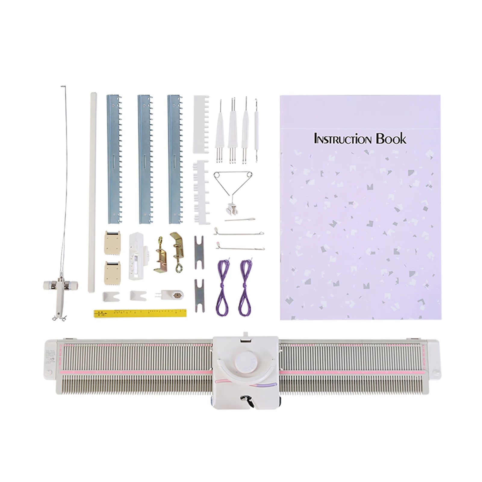 LK150 6.5mm Mid Gauge 150 Stitches Plastic Domestic Knitting hine with Full Accessories for Handm Sweater Sca Knitting