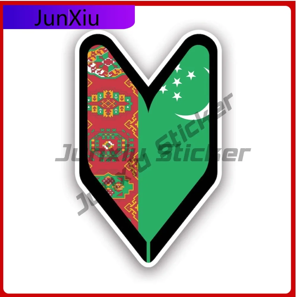 

Turkmen Driver Badge Sticker Waterproof Outdoor Cute Window Waterproof Vinyl Decal For Laptops Fun Creative Unique Decor Outdoor