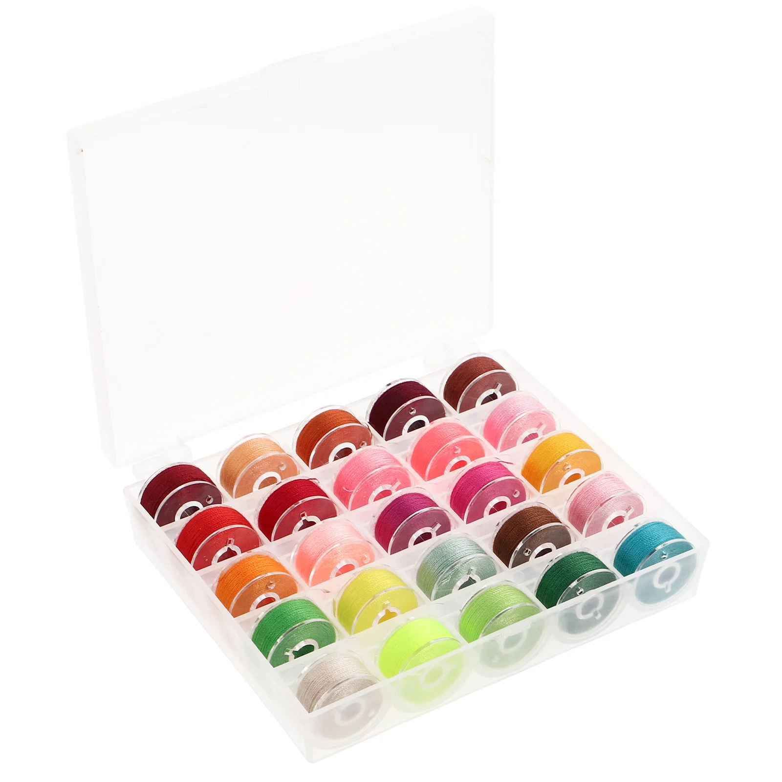 25Pcs Sewing Machine Starter Kit Durable Bobbins Transparent Storage Box Multifunctional Design