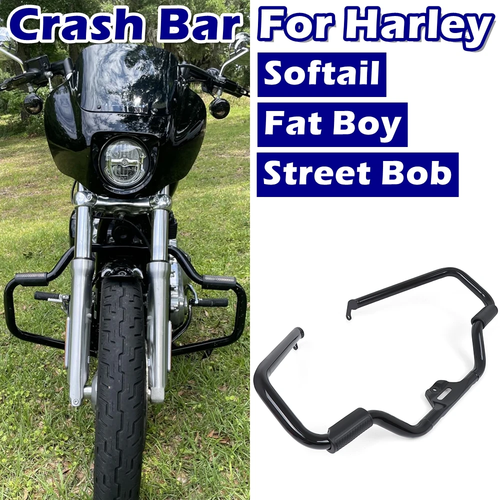 

Motorcycle Frame Protection Bars For 2018-UP Harley Softail Fat Boy Heritage Breakout Street Bob Engine Guard Highway Crash Bar