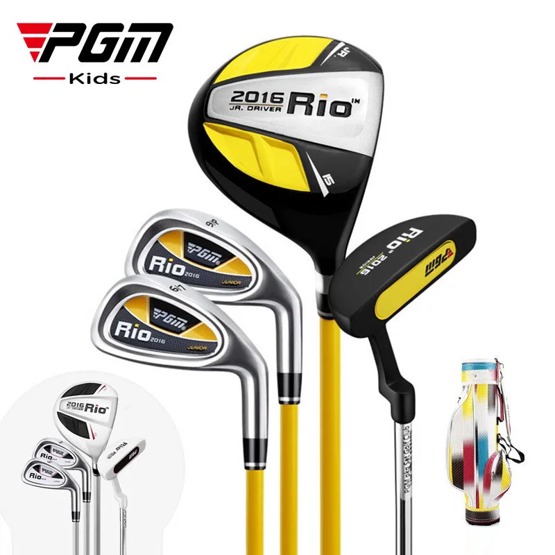 

PGM 3-12 Age Boys Girls Kids Golf Club Full Sets Gift Children's Junior School Practice Learning Carbon Swing Putter Bag JRTG004