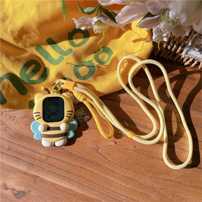 Cute Honey Hello Kitty Lanyard Case For Apple Watch Sport 1/2/3/4/5/6/7/8/9st Gen S10 S11 Ultra SE 38/45/41/44/42/46/49mm Case view 4