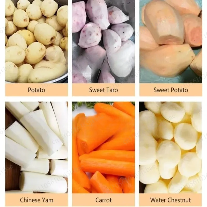 All Stainless Steel Body, Suitable for Potatoes and Other Fruits and Vegetables, Automatic Peeling and Cleaning