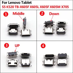 5Pcs 12Pin USB Charger Port Plug Dock Charging Jack Connector For Lenovo Tablet S5 K520 TB-X605F X605L X605F X605M X705 Type C