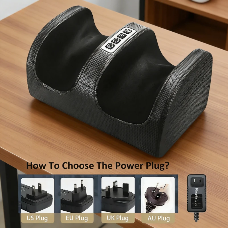 

New Electric Foot Leg Massager, Shiatsu Deep Kneading, Infrared Heating Therapy, Muscle Relax & Health Care Massage Roller