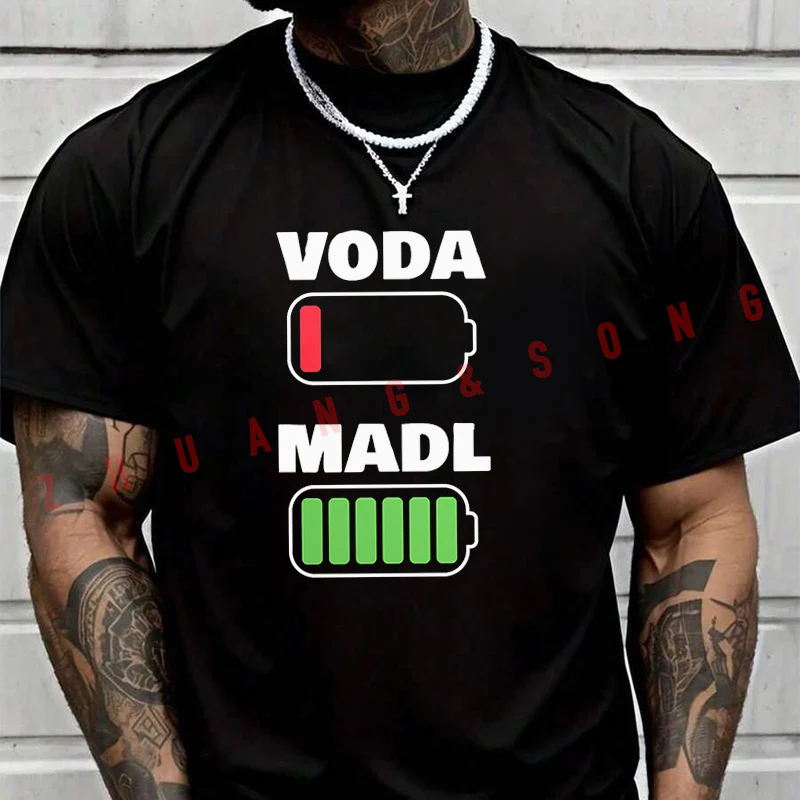 

Voda Madl Graphic Design T-Shirt Men Hip Hop Streetwear Unisex Casual Fashionable Short Sleeve Tops
