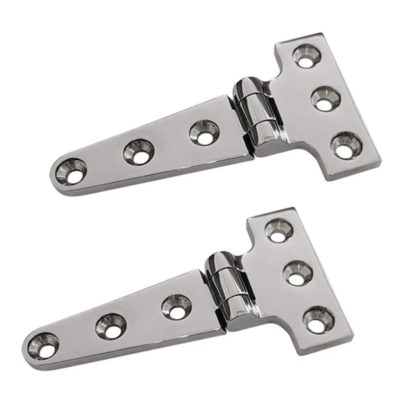 6 PCS Heavy Duty T Hinge 316 Stainless Steel Marine Grade Casting Hinge Door Hatch Hinge Boat