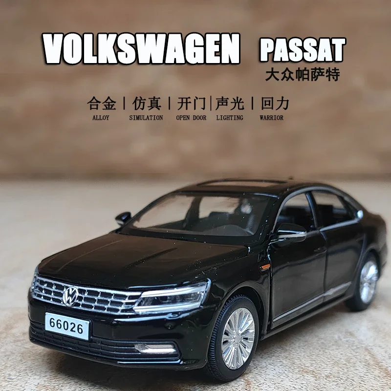 1:32 Volkswagen Passat Alloy Automodel Diecast Metalen Speelgoedvoertuigen Automodel Geluidslichtsimulatie Collectie Cadeau F148