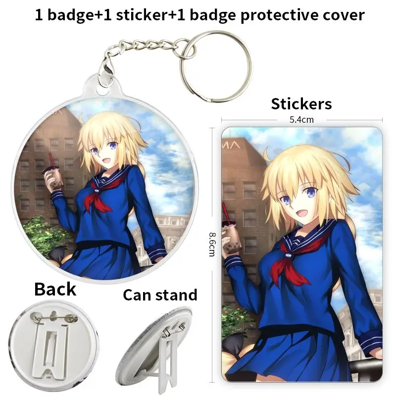 Master Artoria Anime Character Game Soft Button Badge Brooch anchor Peripherals Pin Creative Jewelry Birthday present