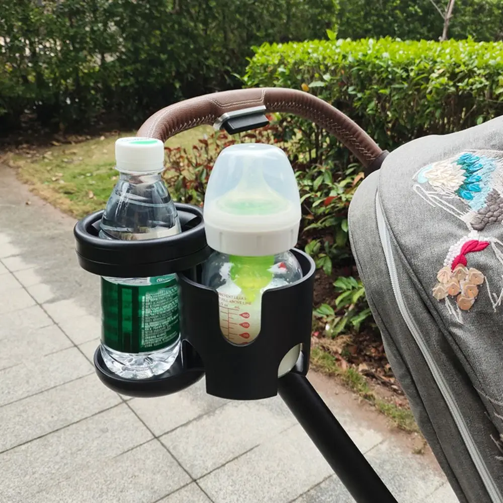 Anti-slip 2 in 1 Baby Stroller Cup Holder Adjustable Rotatable Kids Cup Stand Easy To Install Coffee Drink Water Bottle Holder