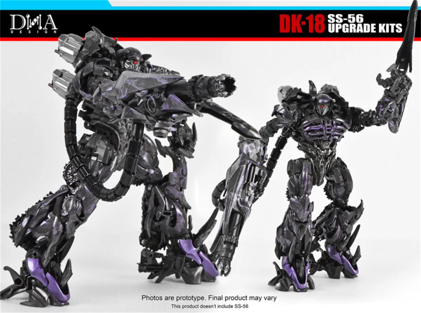 Imagem -05 - Estoque Dna Design Dk18 Dk18 Upgrade Kits para Transformação Ss56 Shockwave Action Figure Acessórios em