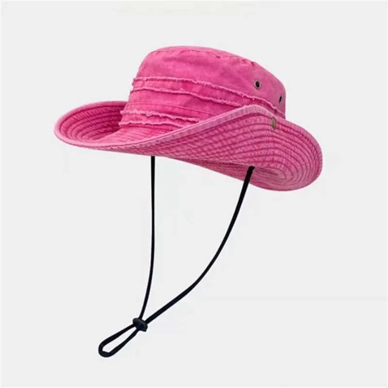 Four Seasons Cotton Solid Bucket Hat Fisherman Hat Outdoor Travel Sun Cap For Men And Women 232