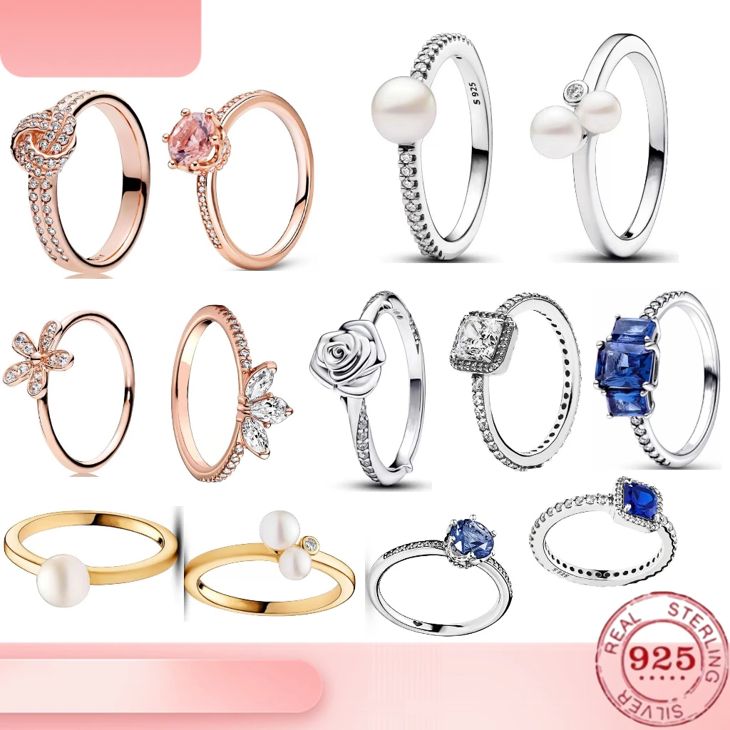 Hot sale 100%925 sterling silver flower crown ring fashionable and elegant jewellery for women birthday party commemorative gift