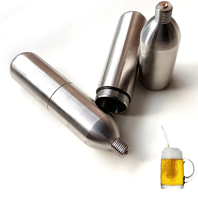 High Pressure 33g 45g Gas Cylinder Refill 1/2-20UNF 3/8-24UNF for Kitchen Pneumatic Coffee Wine Soda Beer Bar Life Vest Airbag