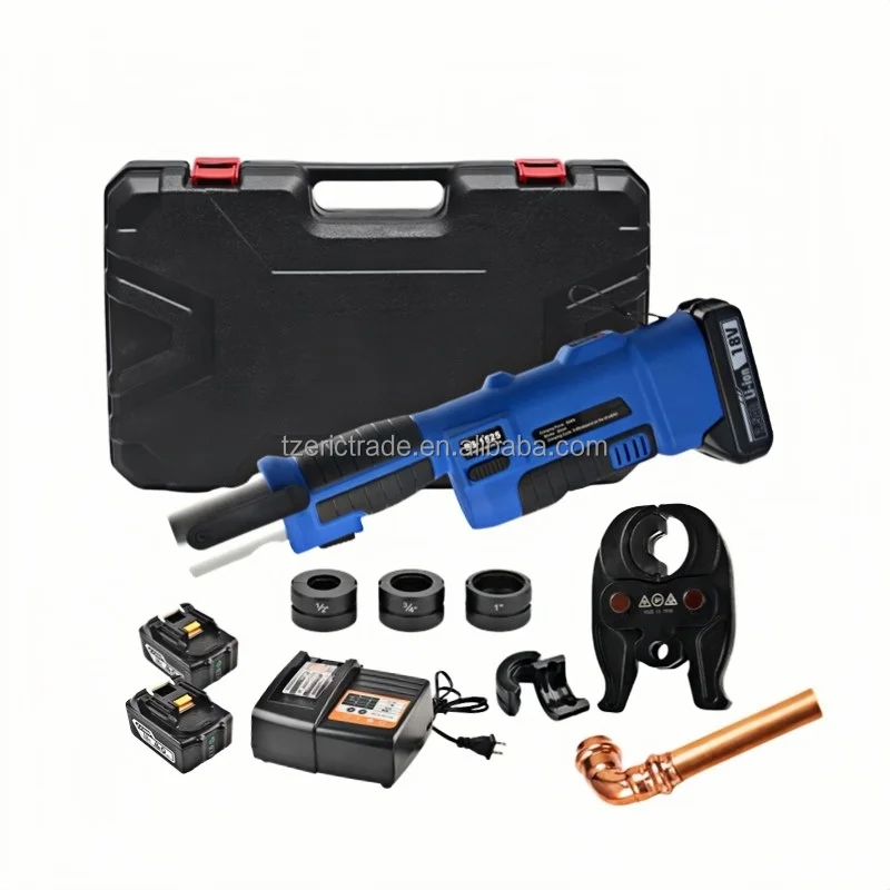 Mini Type BS1525 Pro Press Tool Kit 2 Battery Powered Compact Universal Copper Pipe Crimping Jaws VUS 1/2