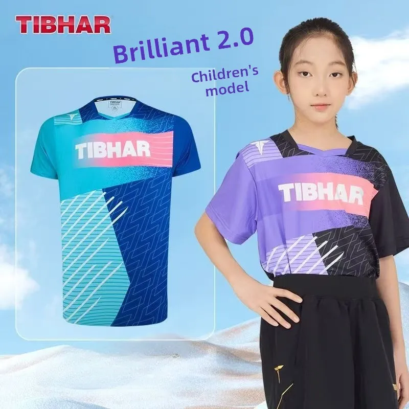 

TIBHAR Upright Children's Table Tennis Clothes Boys' New Sportswear Summer Breathable Girls' Table Tennis Training Clothes