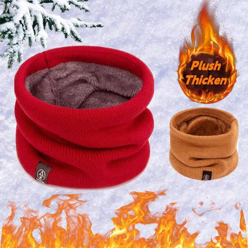 

1-8PCS Winter Padded Scarf Neck Cover Knitted Pullover Wool Scarf for Men and Women Warm Cycling Outdoor Cold Weather Use