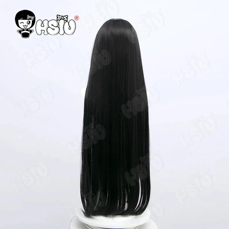 Peluca de Cosplay Enma Ai, peluca de Cosplay de Anime Hell Girl, pelo largo negro HSIU + gorro de peluca gratis, peluca de Hell Girl para fiesta de Halloween