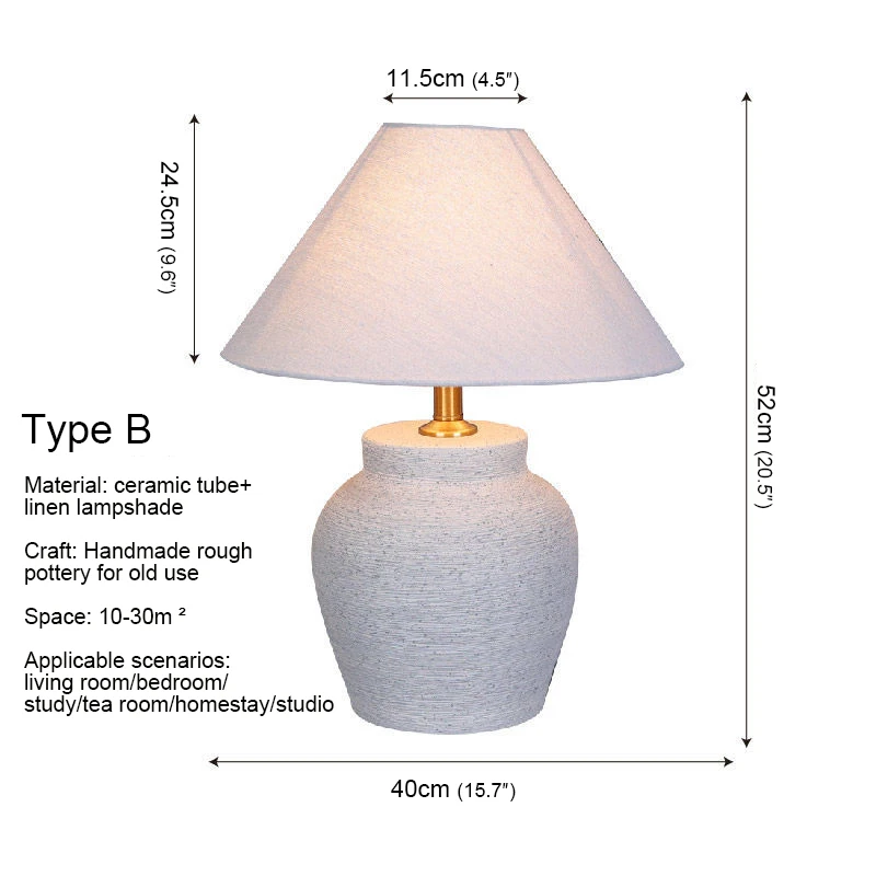 TYLA Nordic Ceramic Table Lamp Modern Art Living Room Bedroom Study Villa LED Originality  Desk Light