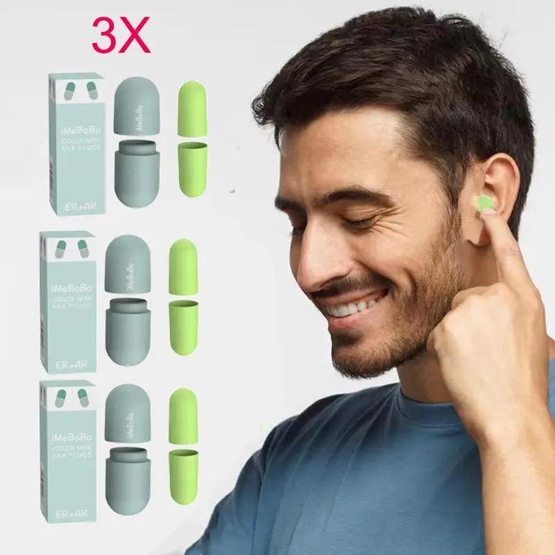 

3pairs Capsule Ear Plugs Soundproof Earplugs Earplugs For Sleep Special Mute Soft Slow Rebound Anti-Noise Protection Ear Plugs