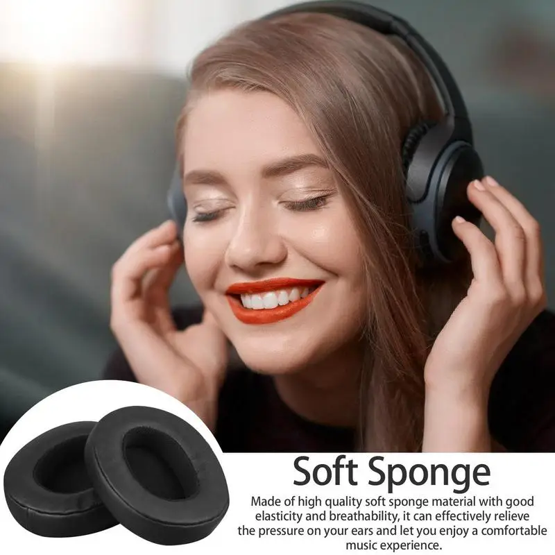 Almohadillas para auriculares, cubierta de repuesto de esponja suave, Reduce las molestias, calidad de sonido de Metal, Ideal para trituradora Hech 3,0 ANC Venue EVO