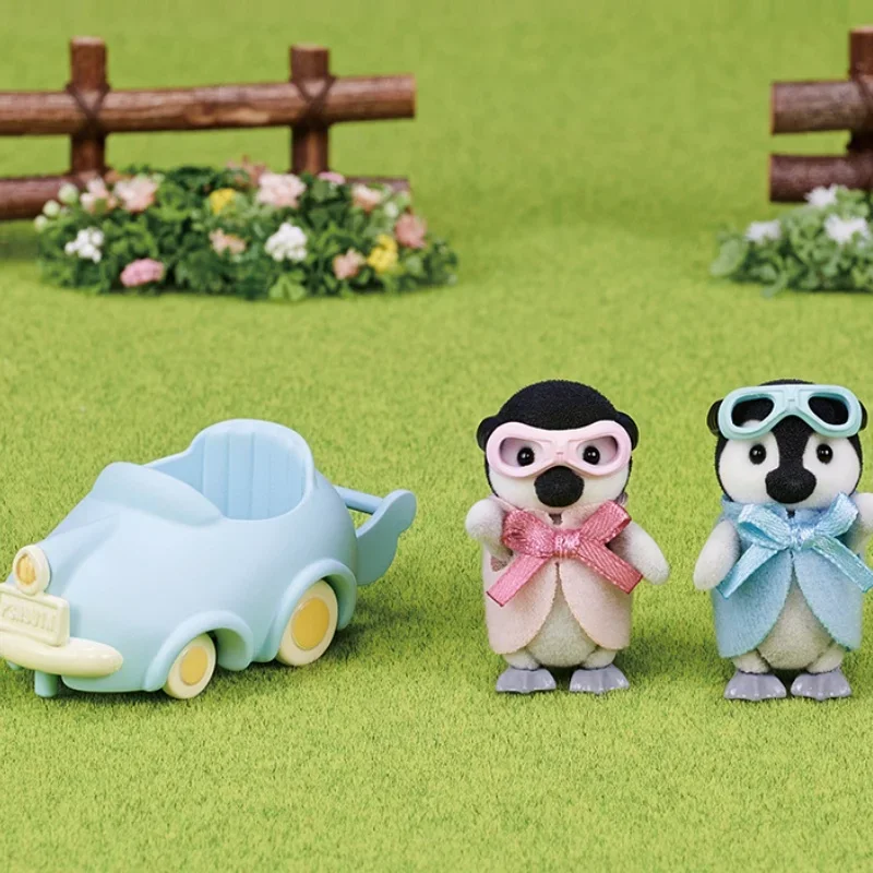 Forest Family The Penguin Baby And The Cart Set A Et Anime Girl Pvc Figures Toy Figurine Room Decoration Birthday Gift Toys