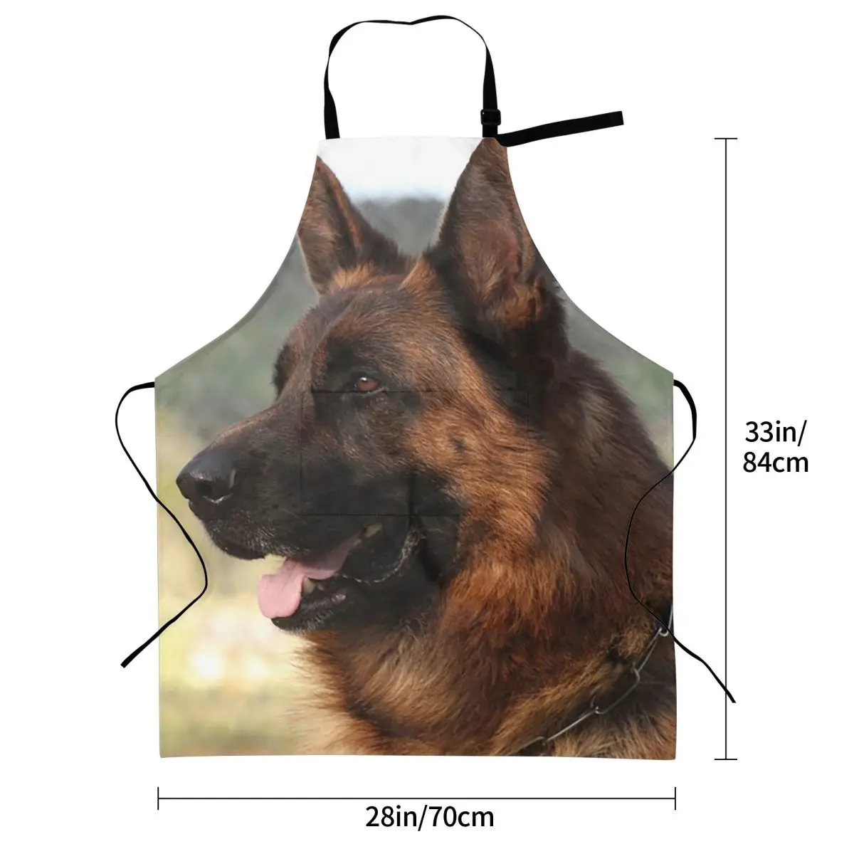 صورة كلب الراعي الألماني الناضج مريلة الشيف الطبخ الخبز Tablier بلا أكمام مريلة المطبخ بينافور للنساء الرجال البستنة #3