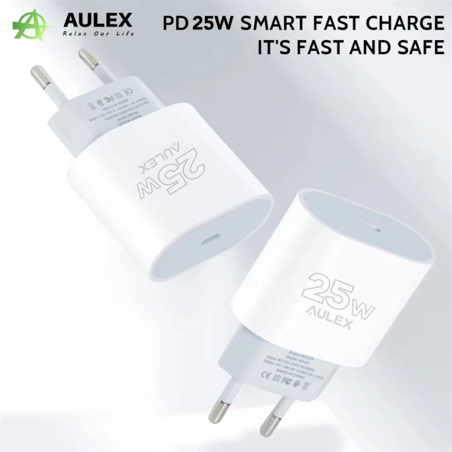 25W USB C Wall Fast Charger Adapter Compatible For IPhone 15 14 13 12 11 Pro Max , IPad,Samsung PD Quick Charging Type C Adapter