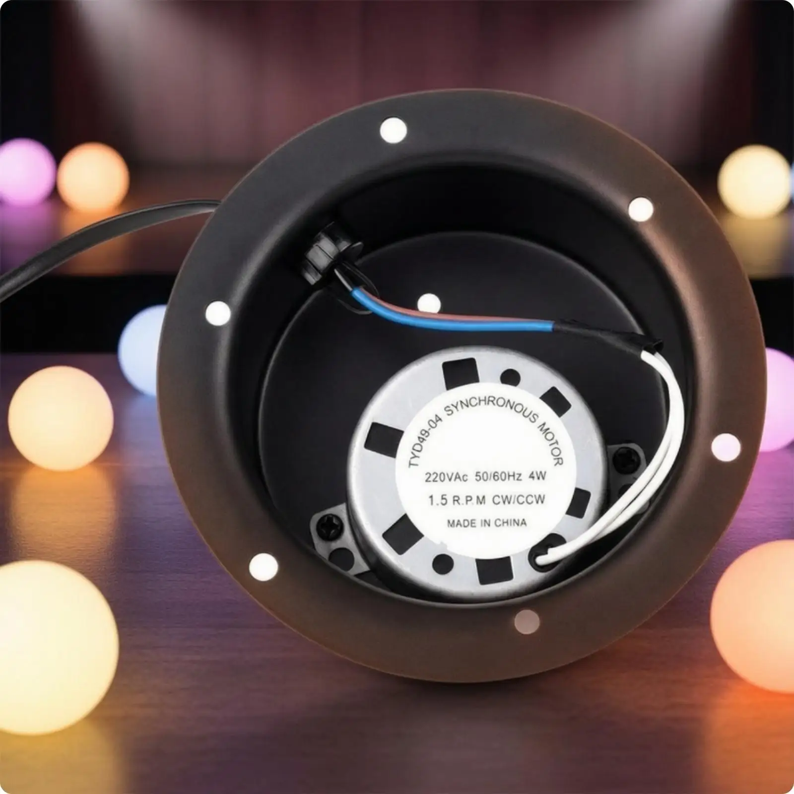 Mirror Ball Motor 220V Disco Ball Motor Rotator 1.5 RPM A and C-Powered for DJs, Party