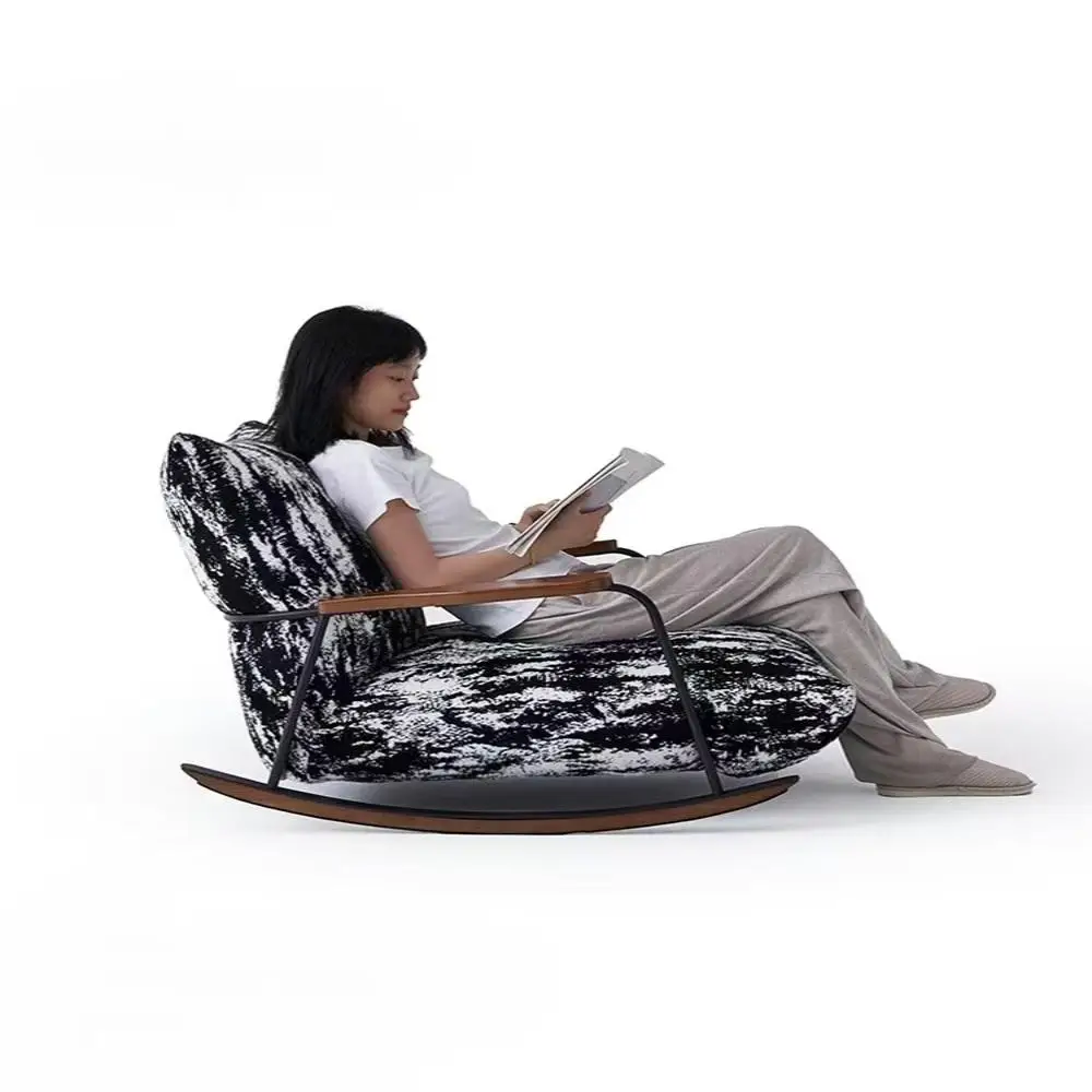 Medieval-style Lazy Chair Designed for Daily Use A Casual Chair for the Balcony a Retro Single-person Rocking Chair