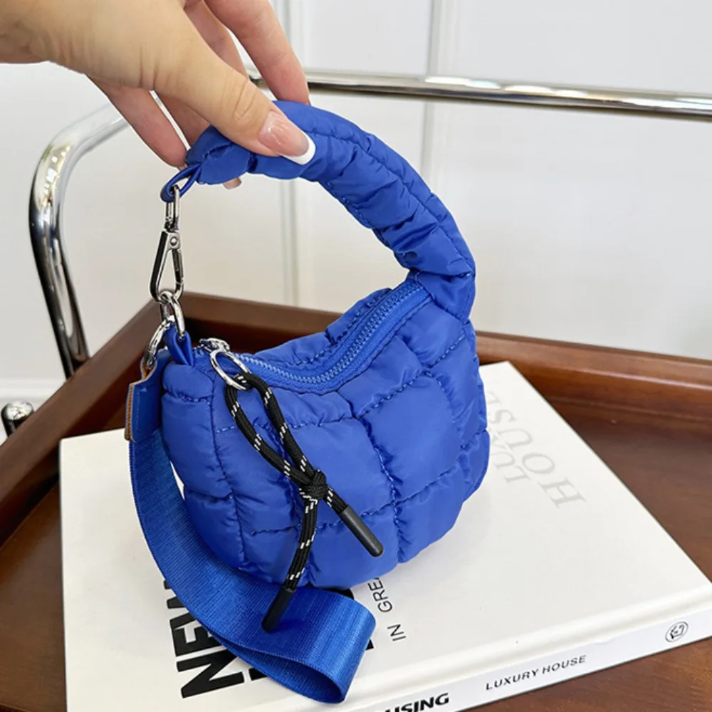 

Elegant Solid Color Cloud Pleated Coin Purse Mini Handbag Korean Style Small Wallet Quilted Card Bag Girls/Female