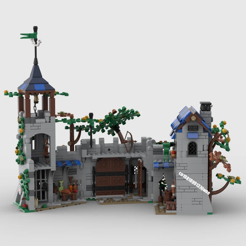 Nuovo castello di uomo della foresta europea medievale Idee creative fai-da-te Giocattoli per bambini Set regalo di Natale Blocchi di plastica per casa di costruzione di assemblaggio