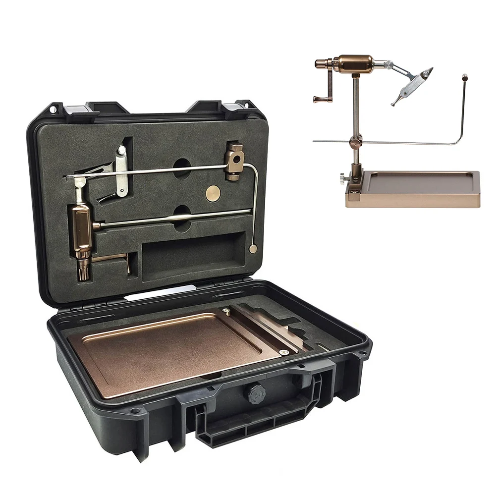 1pc Fly Tying Vise 360-Degrees Rotation Fly Fishing Hook Lures Fishing Hook Tool Heavy Duty Base Beads Hooks Storage Box Tackle